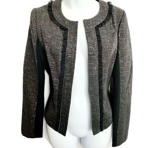 EXPRESS Blazer, Embossed Sheen Textured, ruffle